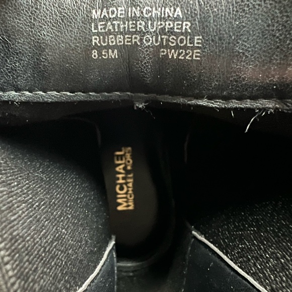 MICHAEL Michael Kors Black Leather Chelsea Boots with Gold Studs - Picture 6 of 6